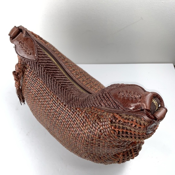 Cole Haan Genevieve woven leather hobo rare color - Picture 4 of 8